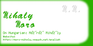 mihaly moro business card